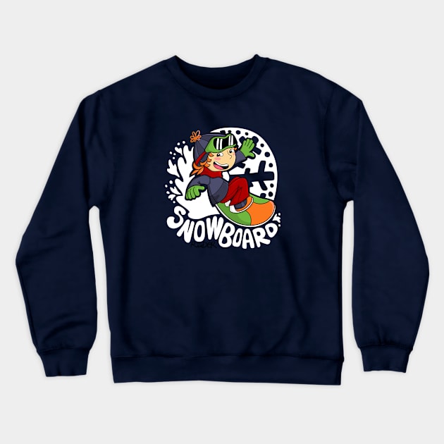 Snowboard rider flake Crewneck Sweatshirt by JoanaJuheLaju1